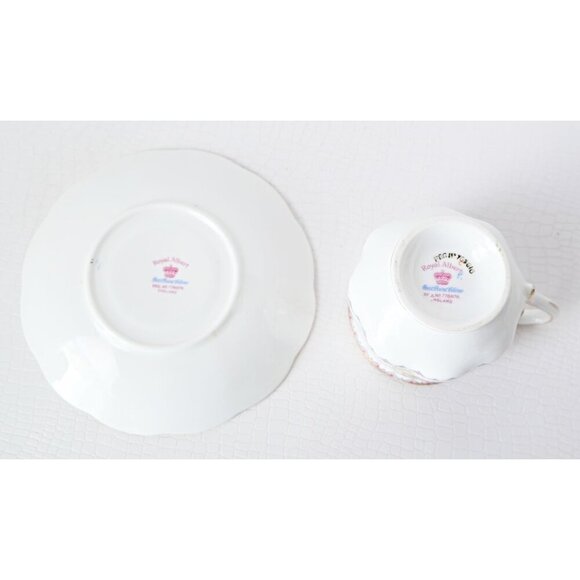 6 Sets Royal Albert Petit Point Large Cups and Saucers Tea Party Gift Bone China - Picture 5 of 6